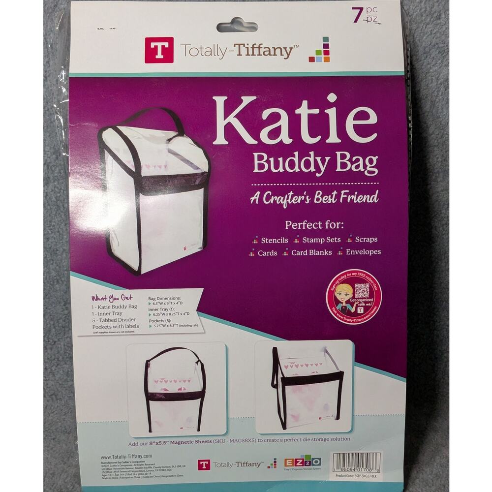 TOTALLY-TIFFANY Katie Buddy Bag Craft Storage Stencil Stamp Supply Organizer NEW